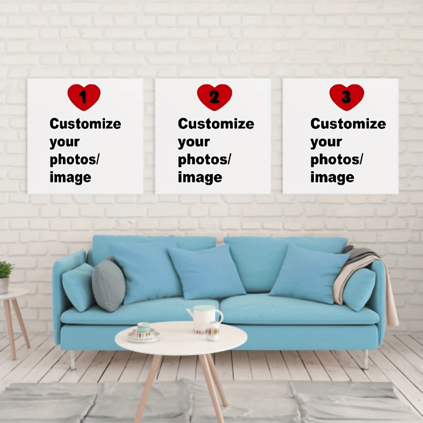 Photography Interior - 3 szt./zestaw Personalizowane kwadratowe plakaty na