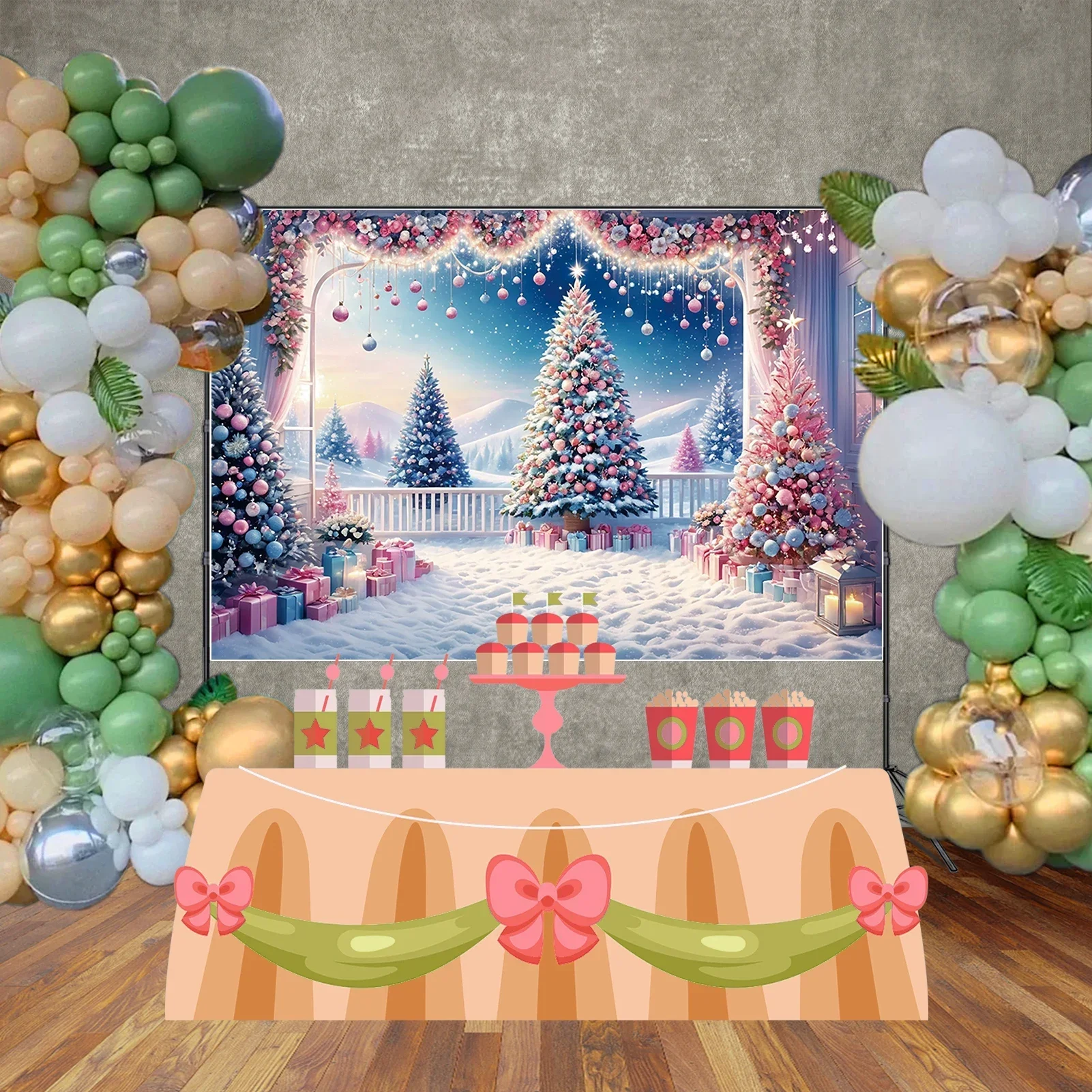 Tło choinki Zimowe tło Xmas Ba – Photography Backdrop Muslin recenzja i cena