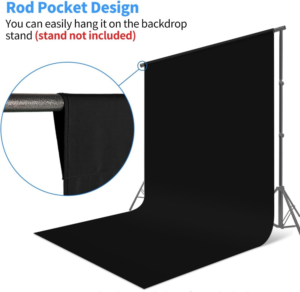 Czarne tło fotograficzne, czys – Photography Backdrop Muslin recenzja i cena