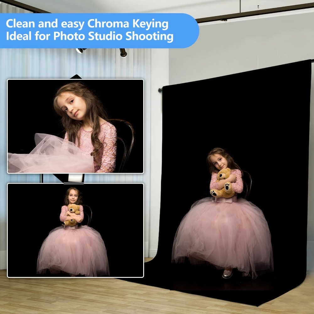 Czarne tło fotograficzne, czys – Photography Backdrop Muslin recenzja i cena